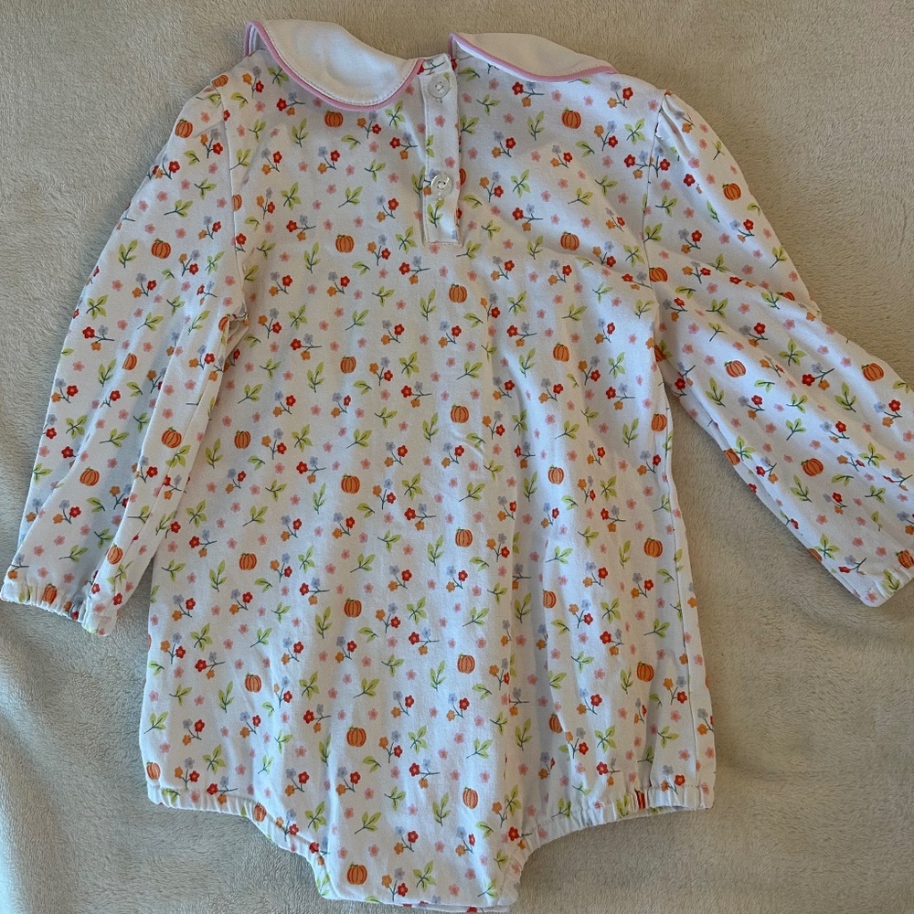 Little English Evelyn Pumpkin Bubble 2T - Picture 2 of 3